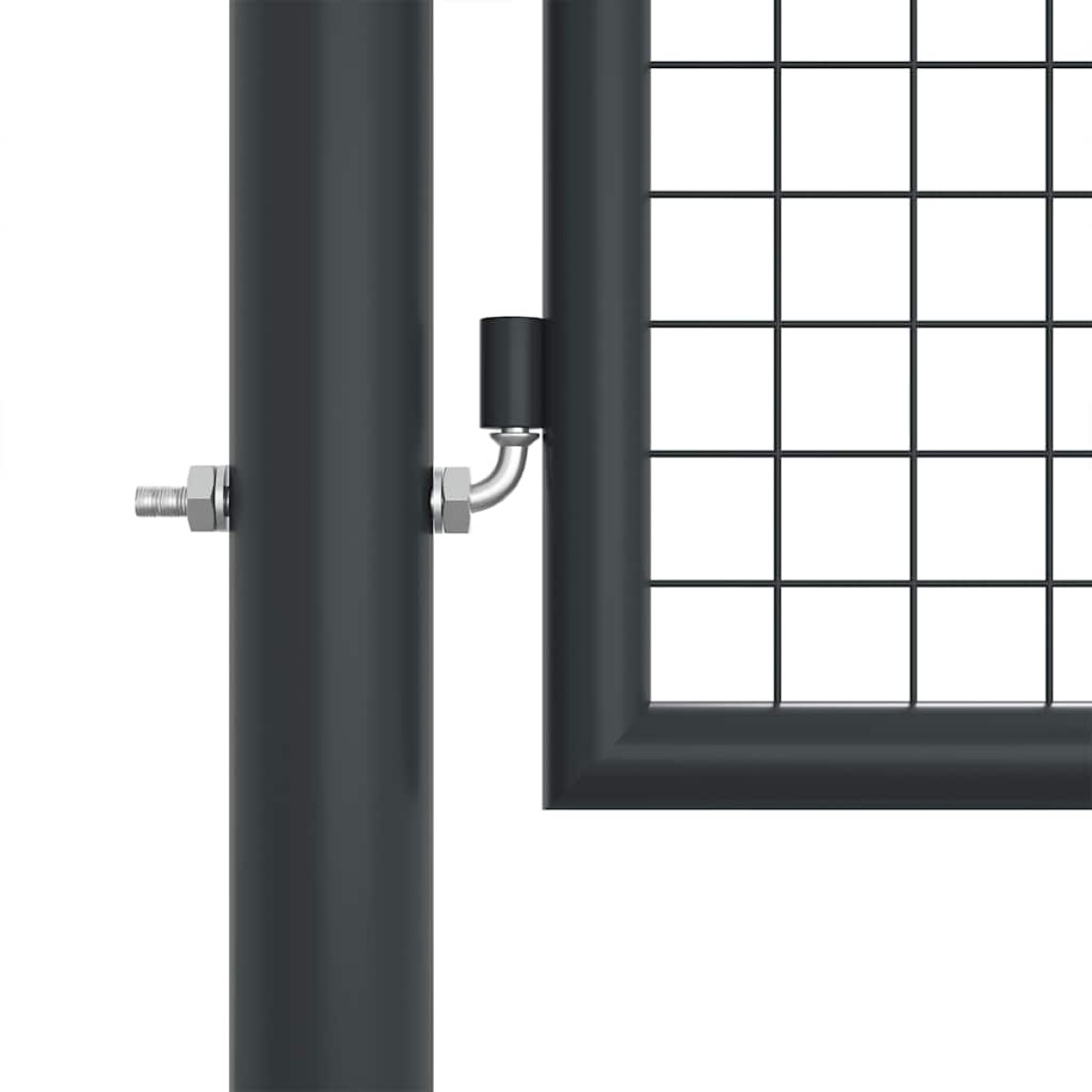 vidaXL Πόρτα Περίφραξης με Πλέγμα Γκρι 400 x 175 εκ. Γαλβαν. Χάλυβας