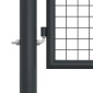 vidaXL Πόρτα Περίφραξης με Πλέγμα Γκρι 400 x 175 εκ. Γαλβαν. Χάλυβας