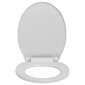 vidaXL Κάλυμμα Λεκάνης με Soft Close &amp; Quick Release Οβάλ Ανοιχτό Γκρι