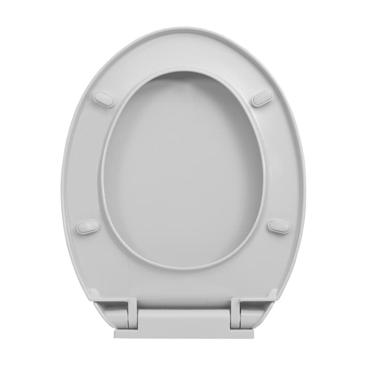 vidaXL Κάλυμμα Λεκάνης με Soft Close &amp; Quick Release Οβάλ Ανοιχτό Γκρι