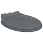 vidaXL Κάλυμμα Λεκάνης με Soft Close &amp; Quick Release Οβάλ Γκρι