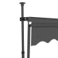 vidaXL Τέντα Συρόμενη Χειροκίνητη με LED Ανθρακί 200 εκ.