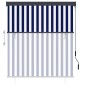 vidaXL Στόρι Σκίασης Ρόλερ Εξωτερικού Χώρου Μπλε / Λευκό 140 x 250 εκ.