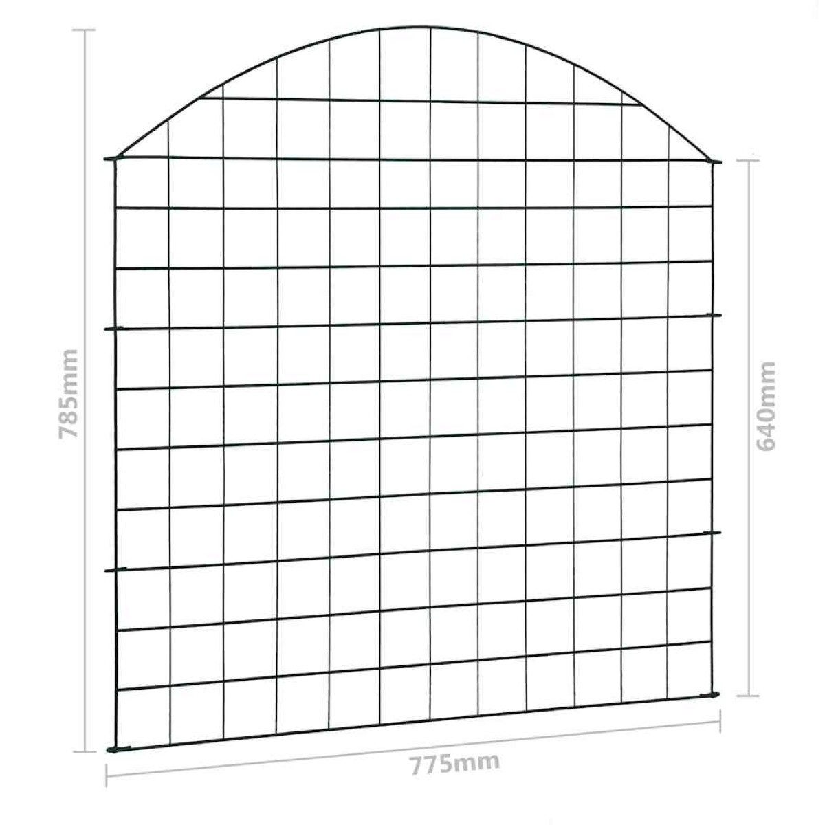 vidaXL Περίφραξη Κήπου Αψίδα Σετ Πράσινη 77,5 x 78,5 εκ.