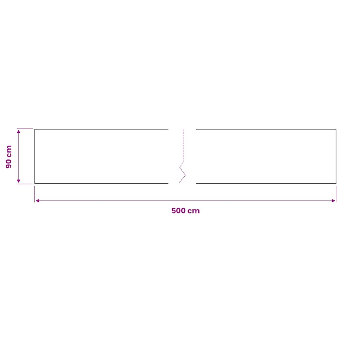 vidaXL Μεμβράνη Αυτοκόλλητη για Έπιπλα Μαύρη 500 x 90 εκ. από PVC