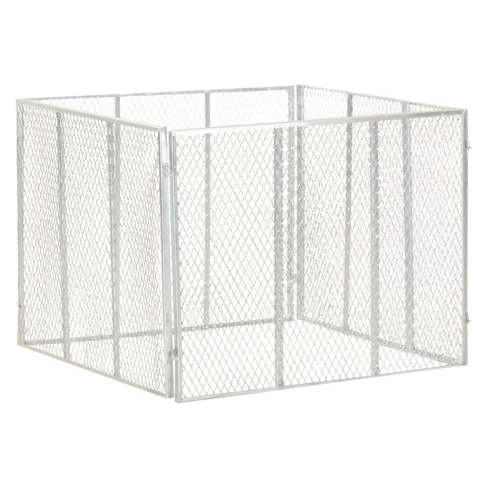 vidaXL Κομποστοποιητής Κήπου 100 x 100 x 77 εκ. Γαλβανισμένος Σίδηρος
