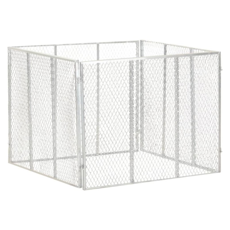 vidaXL Κομποστοποιητής Κήπου 100 x 100 x 77 εκ. Γαλβανισμένος Σίδηρος