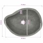 vidaXL Νιπτήρας River Stone Οβάλ 37-46 εκ.