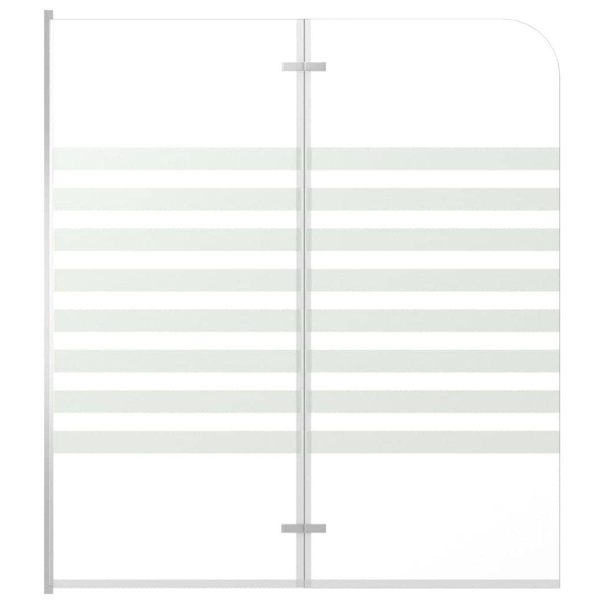vidaXL Καμπίνα Μπανιέρας 120 x 140 εκ. από Ψημένο Γυαλί Ριγέ