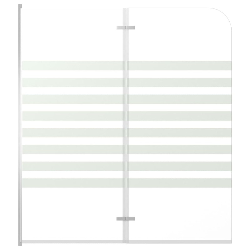 vidaXL Καμπίνα Μπανιέρας 120 x 140 εκ. από Ψημένο Γυαλί Ριγέ