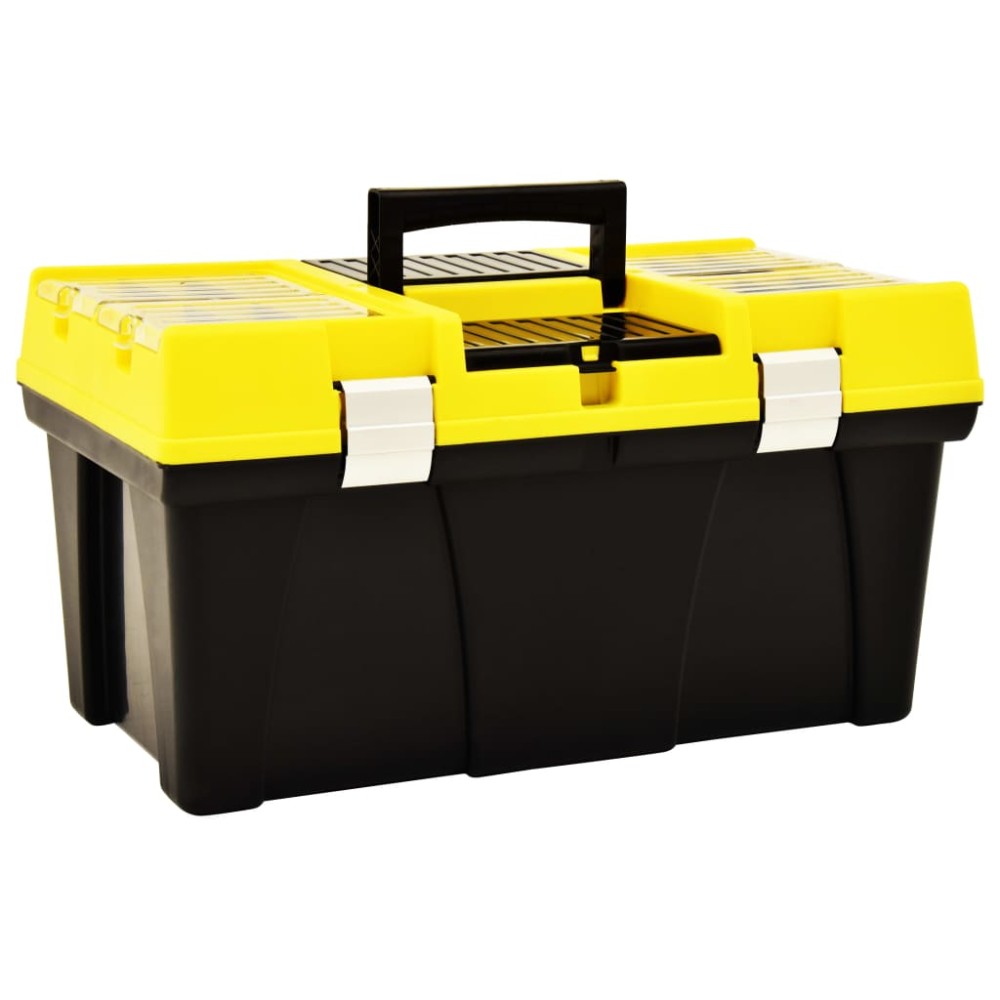 vidaXL Εργαλειοθήκη 595x337x316 χιλ. Κίτρινο από Πλαστικό