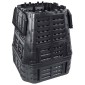 vidaXL Κάδος Κομποστοποίησης Μαύρος 93,3 x 93,3 x 113 εκ. 740 Λίτρων