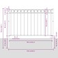 vidaXL Κάγκελα Περίφραξης Μαύρα 1,7 x 1 μ. Ατσάλινα