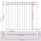 vidaXL Κάγκελα Περίφραξης Μαύρα 1,7 x 1,2 μ. Ατσάλινα