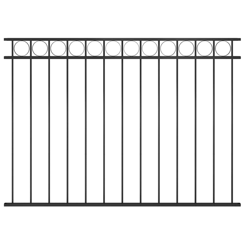 vidaXL Πάνελ Περίφραξης ASSEN Ατσάλινο 163x120 εκ. Μαύρο