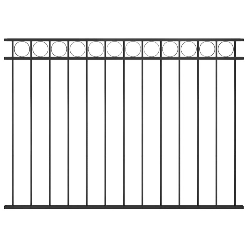 vidaXL Πάνελ Περίφραξης ASSEN Ατσάλινο 163x120 εκ. Μαύρο