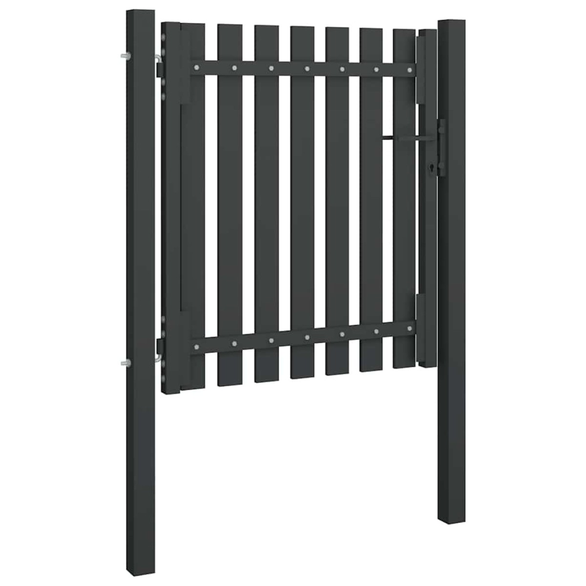 vidaXL Πόρτα Περίφραξης Κήπου Ανθρακί 1 x 1,25 μ. Ατσάλινη
