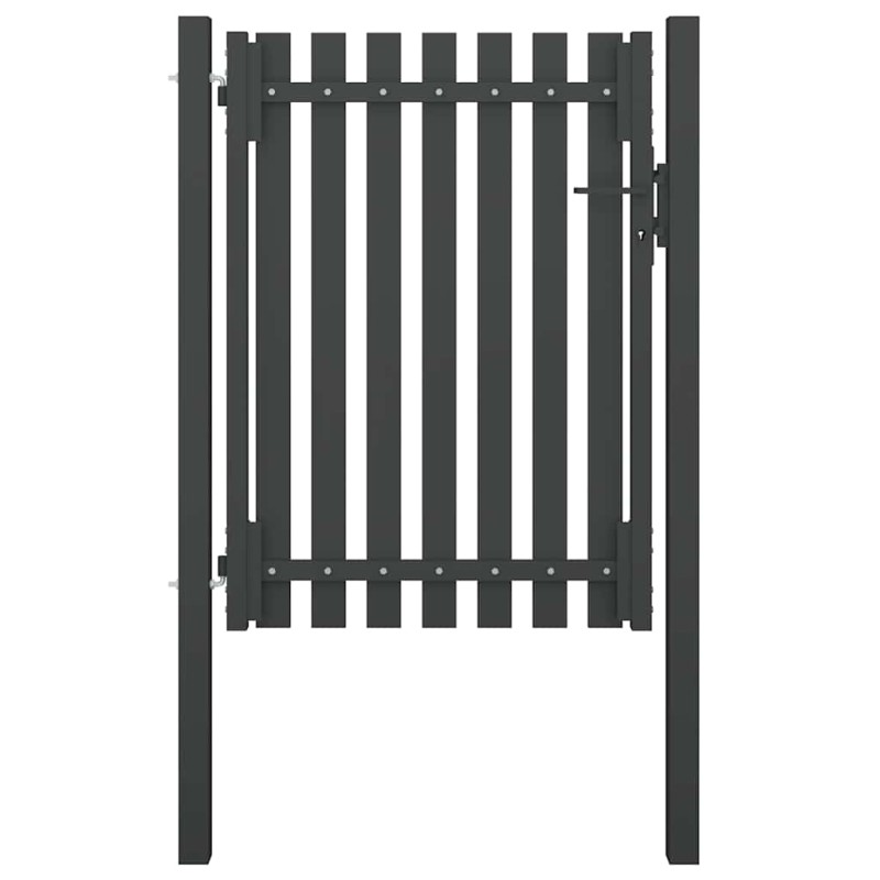 vidaXL Πύλη Κήπου Ανθρακί 100x125 εκ. από Ατσάλι