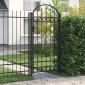 vidaXL Καγκελόπορτα με Αψιδωτή Κορυφή Μαύρη 100 x 250 εκ. από Ατσάλι