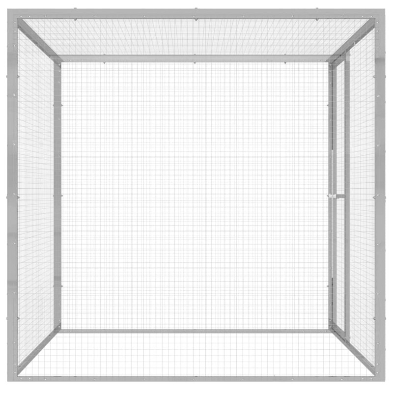vidaXL Κλουβί Γάτας 1,5 x 1,5 x 1,5 μ. από Γαλβανισμένο Χάλυβα