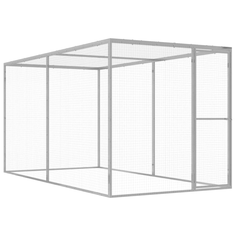 vidaXL Κλουβί Γάτας 3 x 1,5 x 1,5 μ. από Γαλβανισμένο Χάλυβα