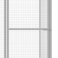 vidaXL Κλουβί Γάτας 4 x 1,5 x 1,5 μ. από Γαλβανισμένο Χάλυβα
