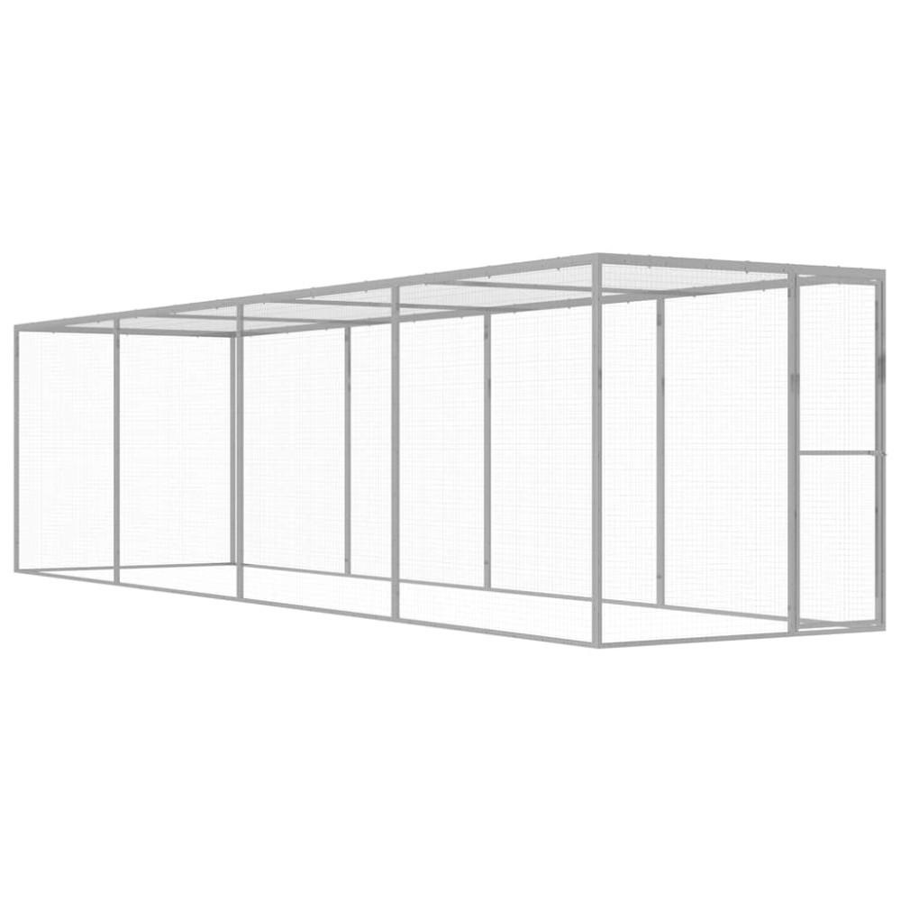 vidaXL Κλουβί Γάτας 6 x 1,5 x 1,5 μ. από Γαλβανισμένο Χάλυβα