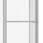 vidaXL Κλουβί Γάτας 6 x 1,5 x 1,5 μ. από Γαλβανισμένο Χάλυβα