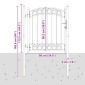 vidaXL Καγκελόπορτα με Αψιδωτή Κορυφή Μαύρη 100 x 125 εκ. από Ατσάλι