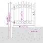 vidaXL Πόρτα Περίφραξης με Ακίδες Πράσινη 100 x 100 εκ. Ατσάλινη