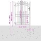 vidaXL Πύλη Φράχτη με Ακίδες EMMEN 100 x 200 cm