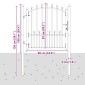 vidaXL Πόρτα Περίφραξης με Ακίδες Πράσινη 100 x 100 εκ. Ατσάλινη