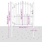 vidaXL Πύλη Φράχτη με Ακίδες EMMEN 100 x 125 cm