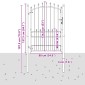 vidaXL Πύλη Φράχτη με Ακίδες EMMEN 100 x 175 cm