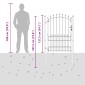vidaXL Πύλη Φράχτη με Ακίδες EMMEN 100 x 175 cm