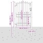 vidaXL Πύλη Φράχτη με Ακίδες EMMEN 100 x 200 cm