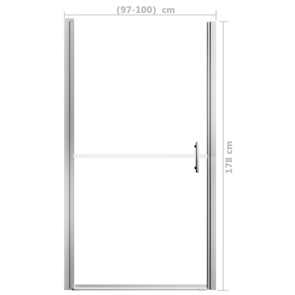 vidaXL Πόρτα Ντουζιέρας 100 x 178 εκ. Αμμοβολισμένο Ψημένο Γυαλί