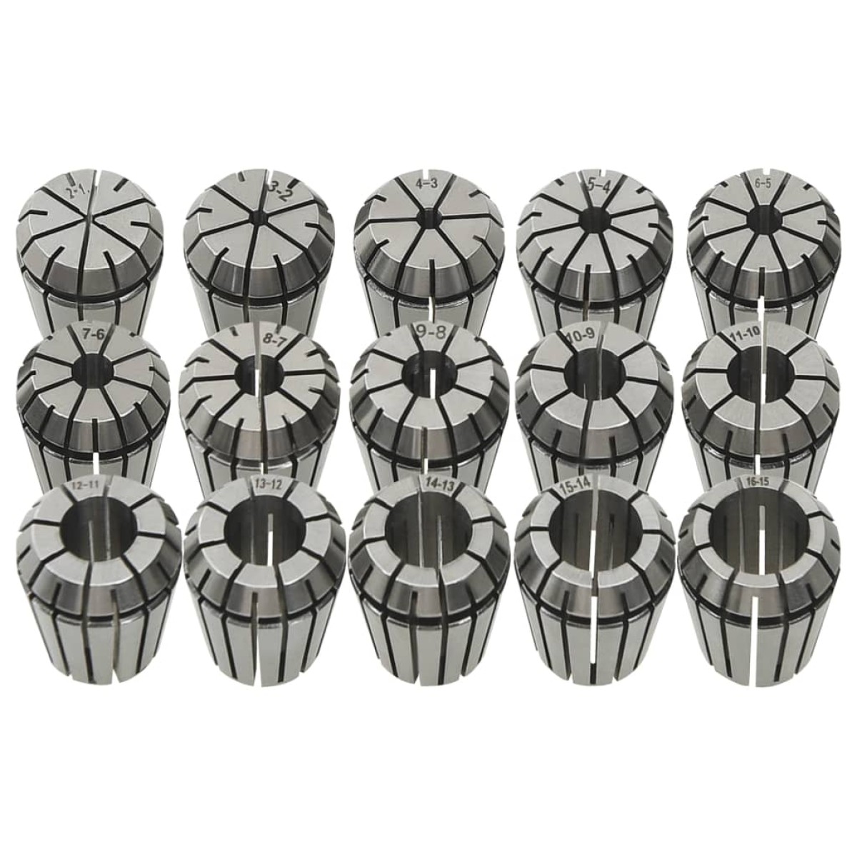 vidaXL Τσιμπίδια Collet Φρέζας Σετ 15 τεμ. ER25