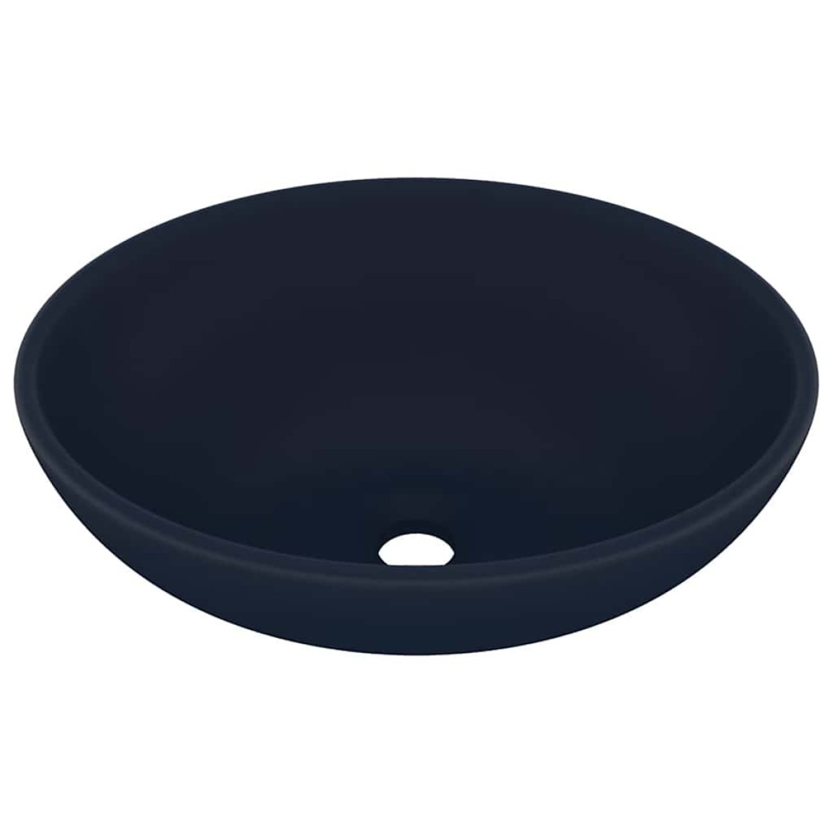 vidaXL Νιπτήρας Πολυτελής Οβάλ Σκούρο Μπλε Ματ 40 x 33 εκ. Κεραμικός
