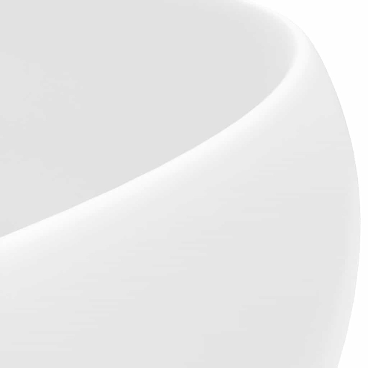 vidaXL Νιπτήρας Πολυτελής Στρογγυλός Λευκό Ματ 40 x 15 εκ. Κεραμικός