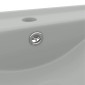 vidaXL Νιπτήρας με Οπή Βρύσης Ανοιχτό Γκρι Ματ 60 x 46 εκ. Κεραμικός