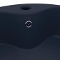 vidaXL Νιπτήρας με Υπερχείλιση Σκούρο Μπλε Ματ 36x13 εκ. Κεραμικός