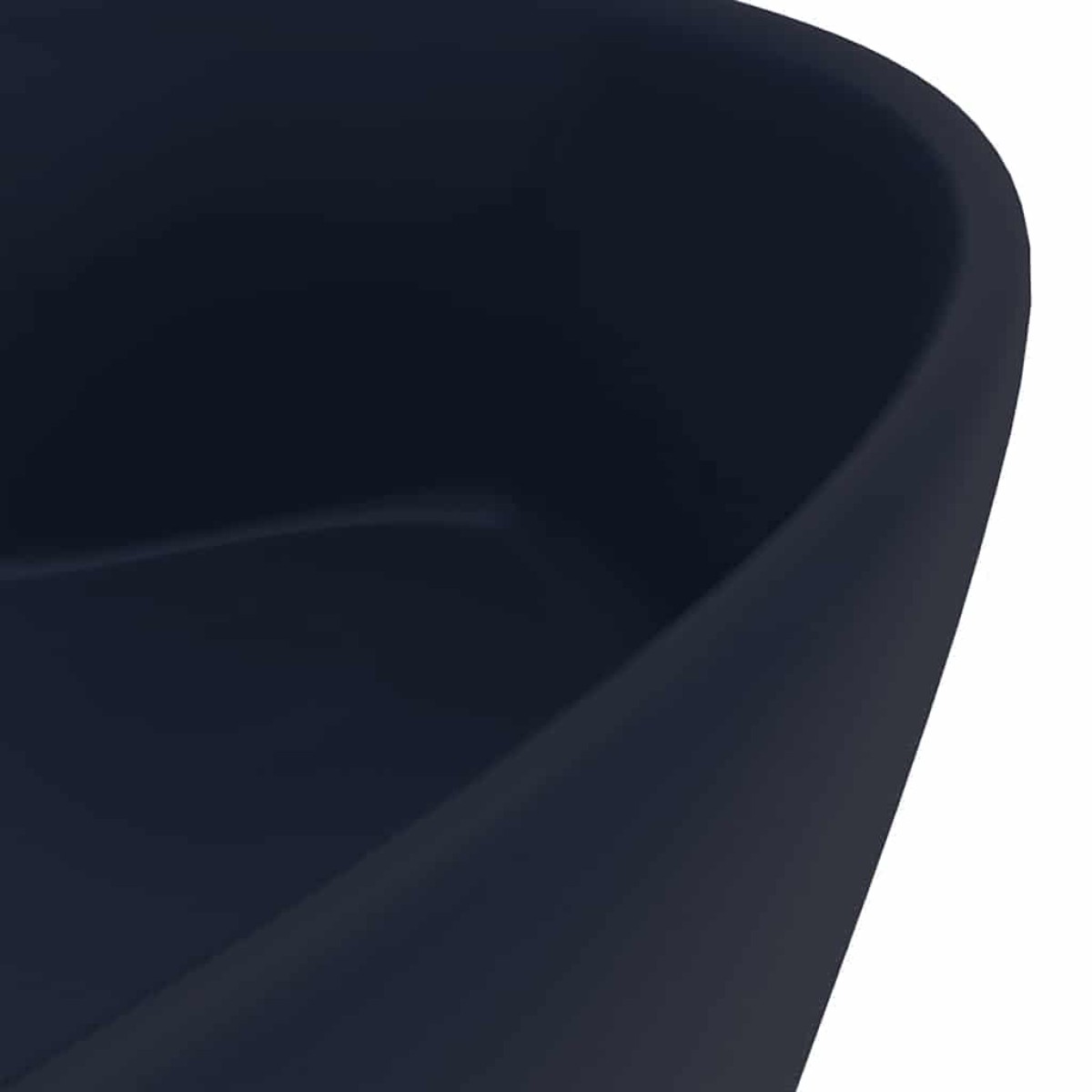 vidaXL Νιπτήρας με Υπερχείλιση Σκούρο Μπλε Ματ 36x13 εκ. Κεραμικός