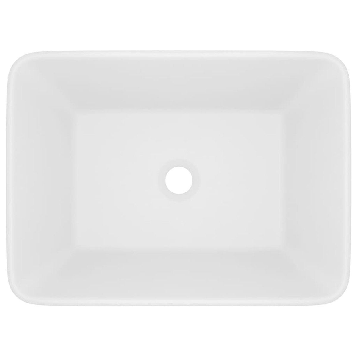 vidaXL Νιπτήρας Πολυτελής Λευκό Ματ 41 x 30 x 12 εκ. Κεραμικός