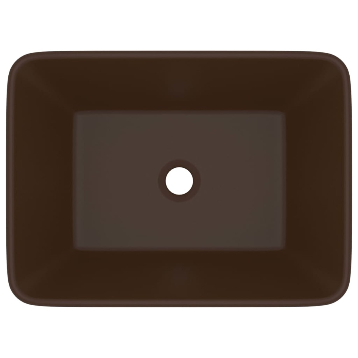 vidaXL Νιπτήρας Πολυτελής Σκούρο Καφέ Ματ 41 x 30 x 12 εκ. Κεραμικός