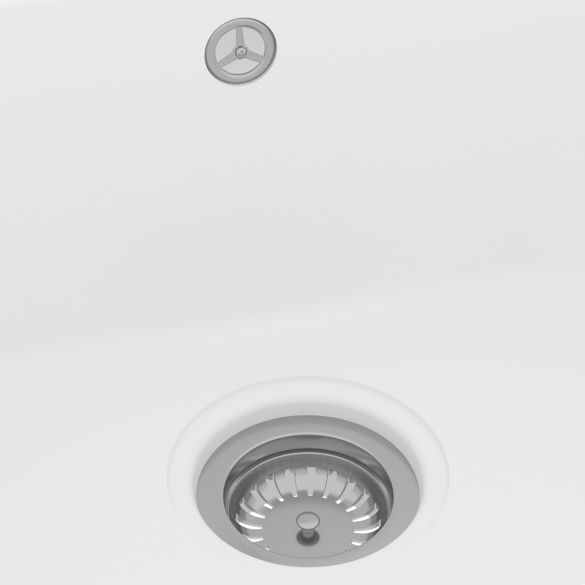 vidaXL Σιντρινο κουζίνας Χαλκός και Ρητίνη 76 x 48 x 30 εκ. Λευκό
