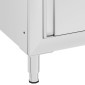 vidaXL Λάντζα Κλειστή με Ερμάριο 60 x 60 x 96 εκ. Ανοξείδωτο Ατσάλι