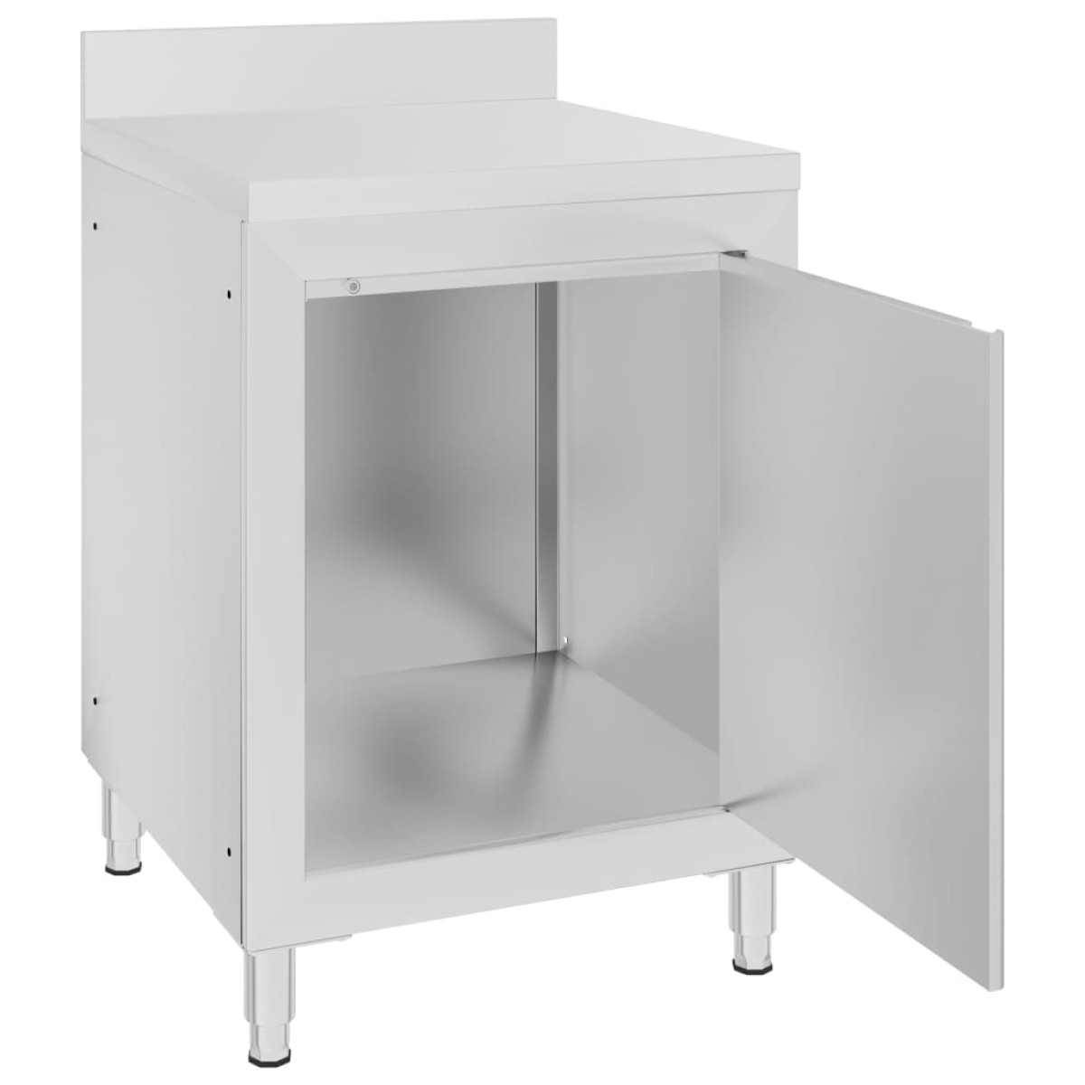 vidaXL Ερμάριο Πάγκος Εργασίας 60 x 60 x 96 εκ. από Ανοξείδωτο Ατσάλι