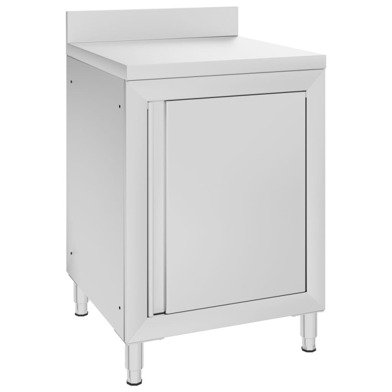 vidaXL Ερμάριο Πάγκος Εργασίας 60 x 60 x 96 εκ. από Ανοξείδωτο Ατσάλι