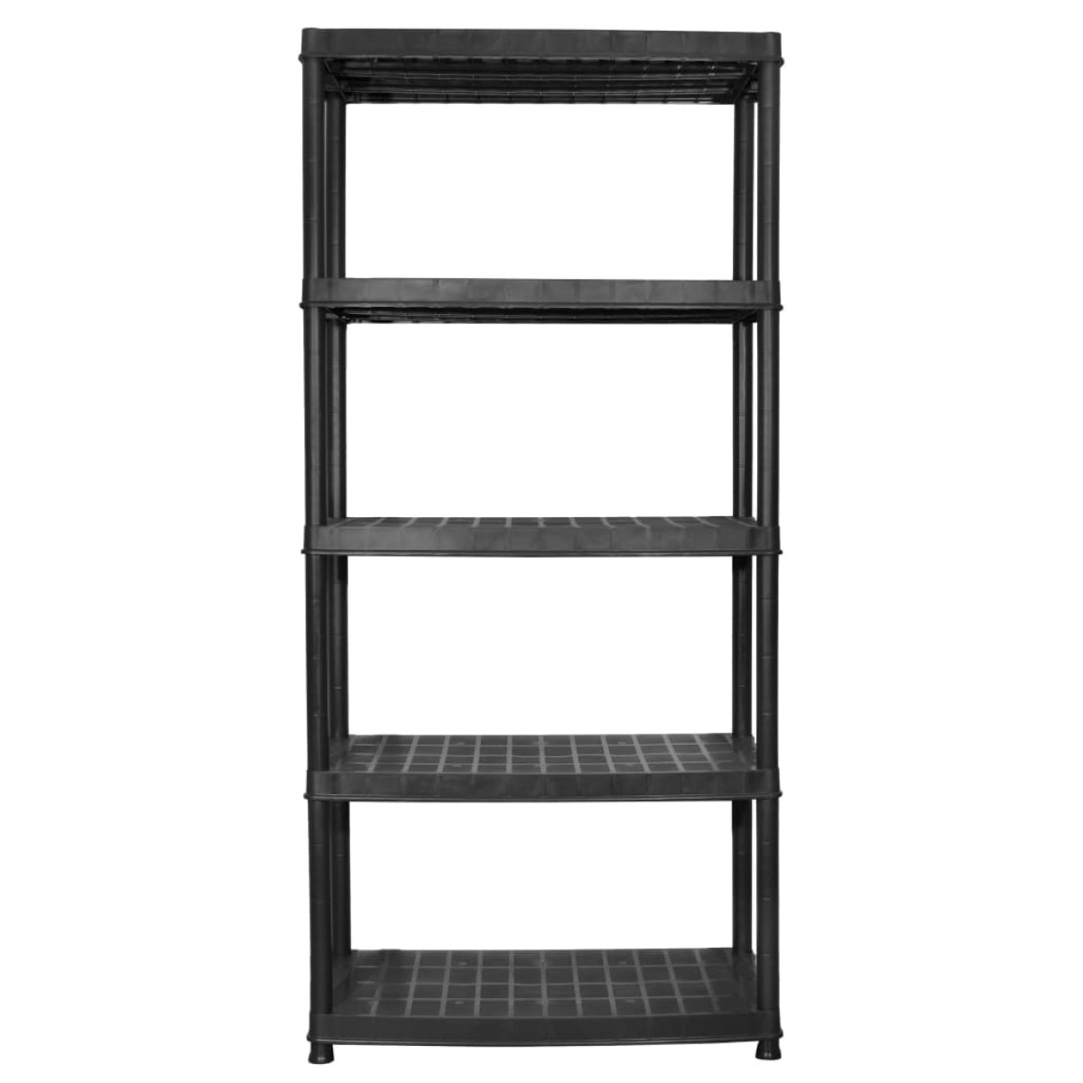 vidaXL Ραφιέρα Αποθήκευσης 5 Επιπέδων Μαύρη 91,5x45,7x185 εκ. Πλαστική